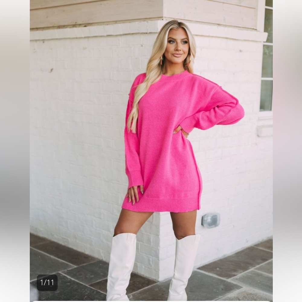 *NWT* pink sweater dress *THESE THREE BOUTIQUE*